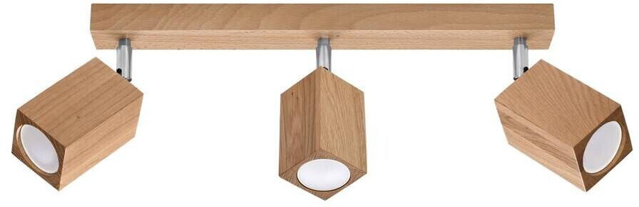 Sollux SL.1037 ceiling light KEKE 3 oak L: 50, W: 450, H: 200, GU10/40W, dimmable