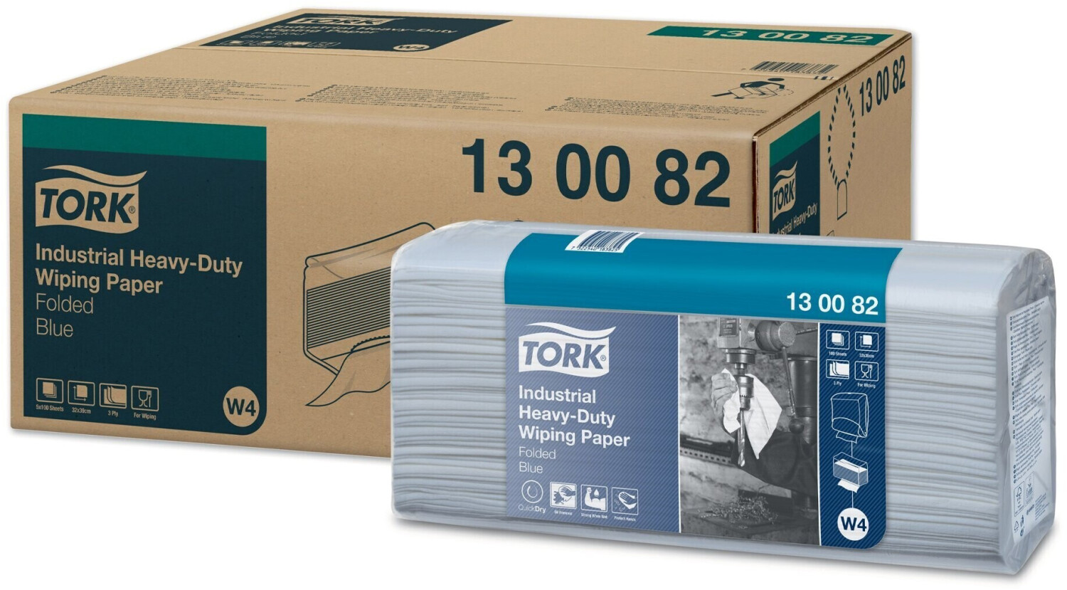 Tork Advanced wipe 440 blue 3-ply (5 x 100 pcs)
