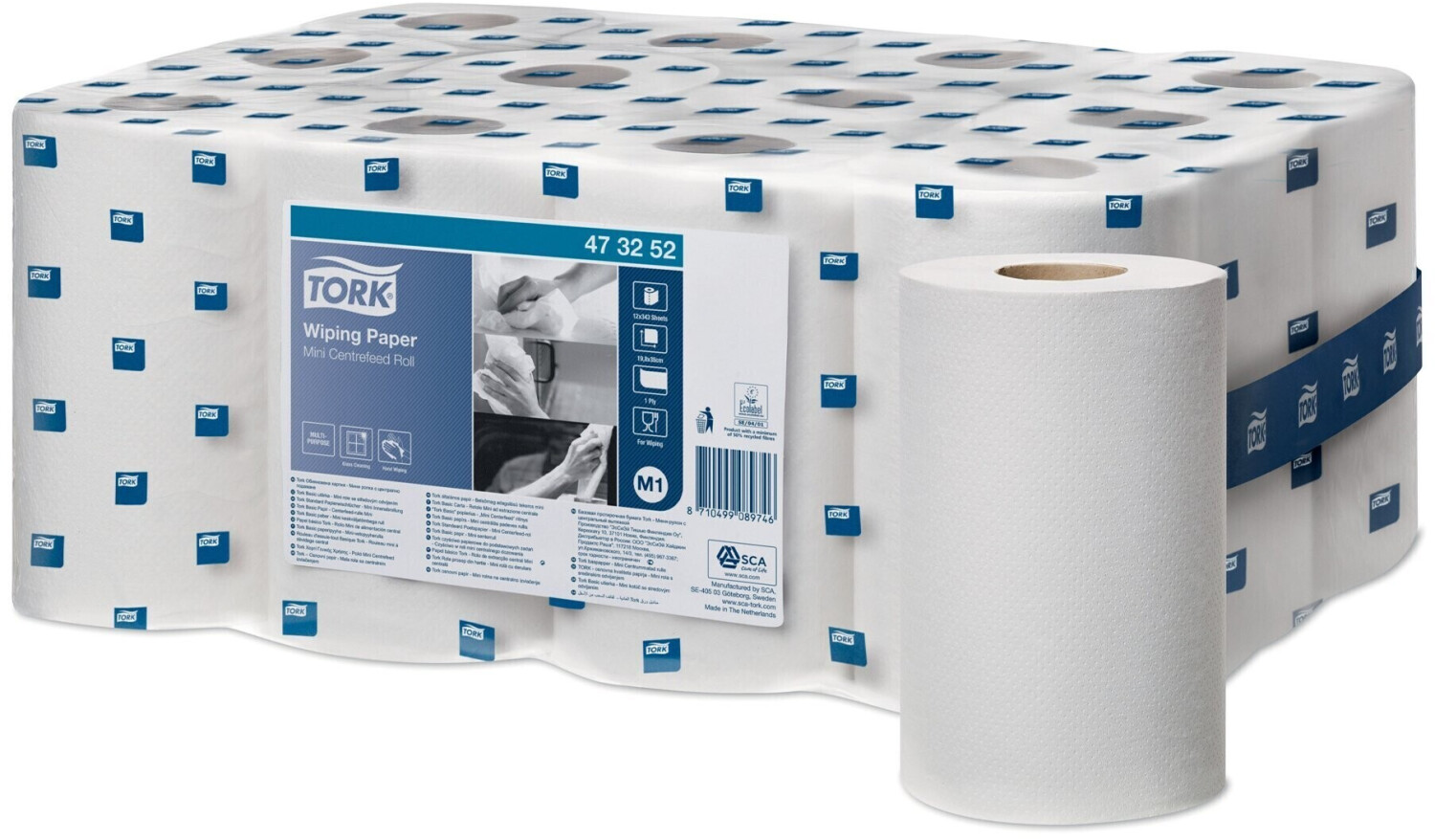 Tork Paper wipes 1-ply white (12 pcs)
