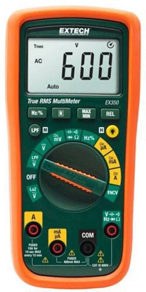 Extech EX350 True RMS 600 V 10 A NCV