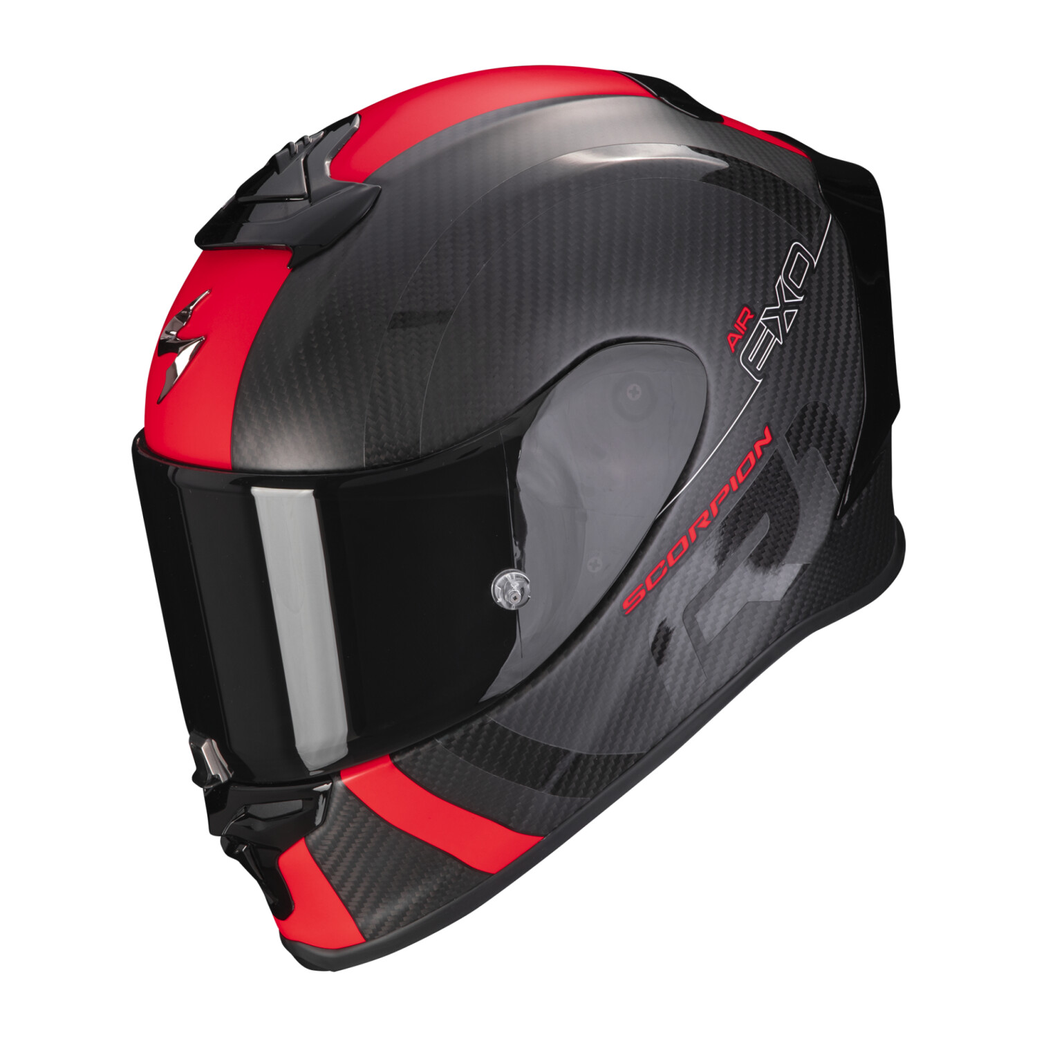 Scorpion Exo-R1 Evo Carbon Air MG mat noir/rouge