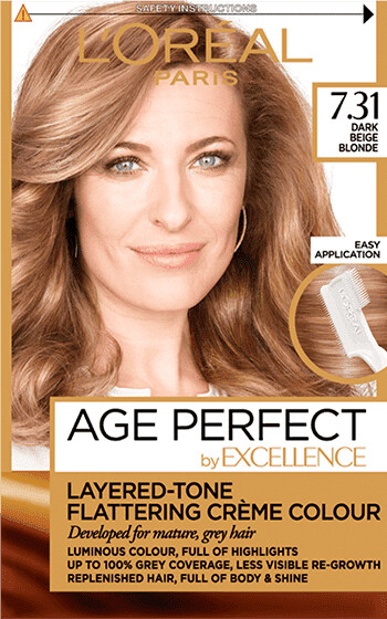 Photos - Hair Dye LOreal L'Oréal Excellence Age Perfect 7.31 Dark Beige Blonde 