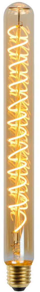 Lucide LED bulb E27 tube - T32 in Amber 5W 380lm 300mm gold / brass