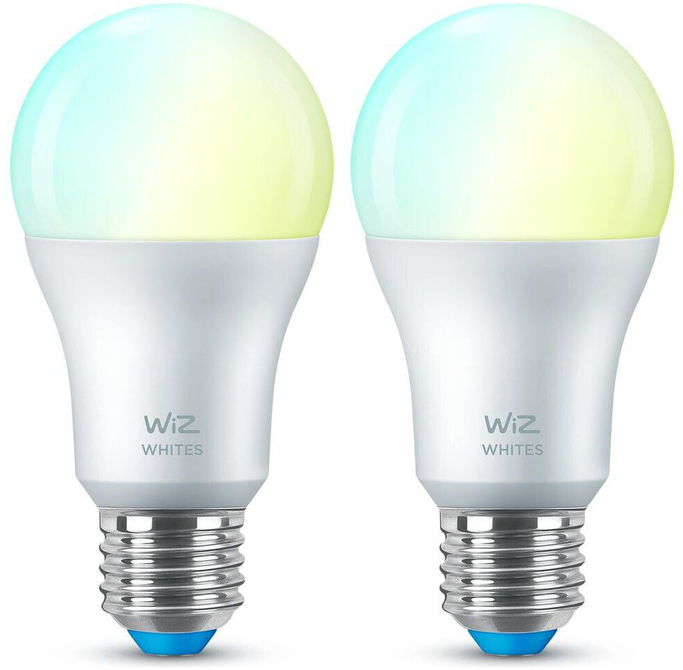 Wiz LED Smart bulbs in white E27 A60 8W 806lm 2700-6500K 2-pack white
