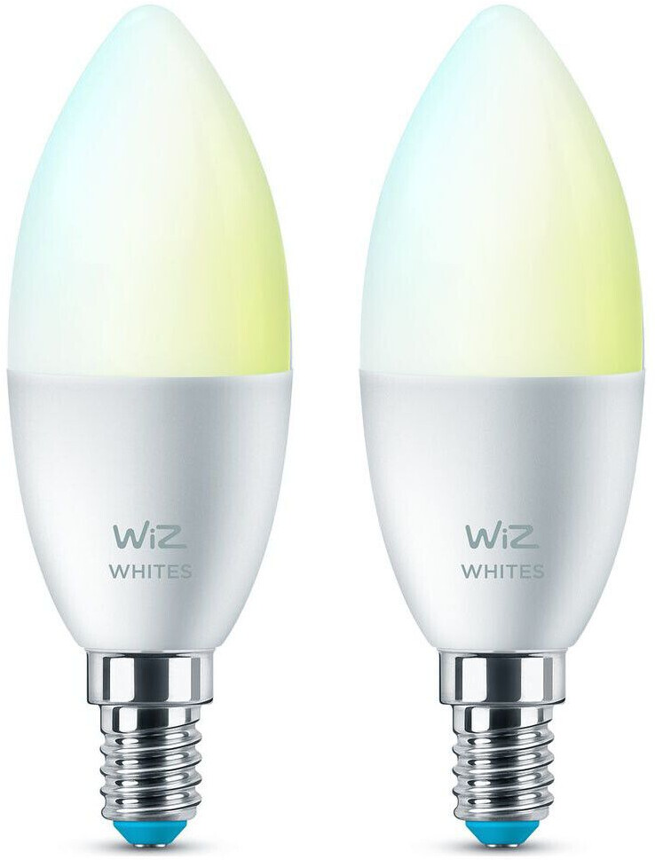 Wiz LED Smart bulbs in white E14 B39 4.9W 470lm 2700-6500K 2-pack white