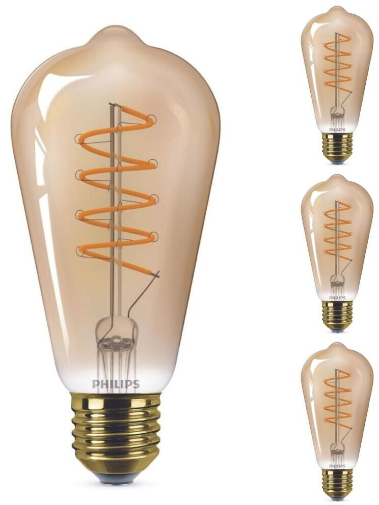 Philips LED E27 4W – Warmweiß 2700K, Ersetzt 25W, Matt, 3er Pack, Nicht Dimmbar