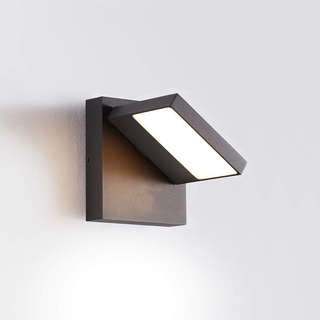 Lucande Silvan LED outdoor wall lamp, dark grey