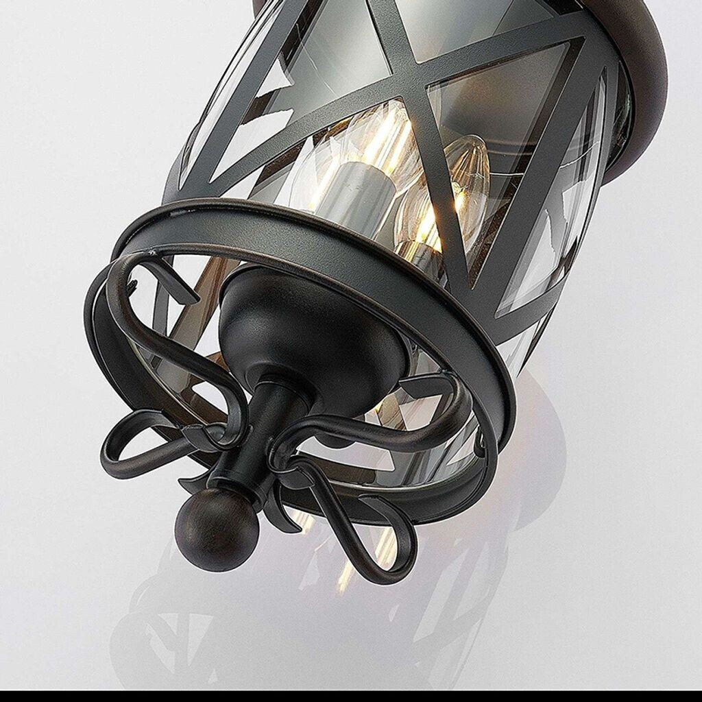 Lucande Marcellino outdoor wall light, rust-colored