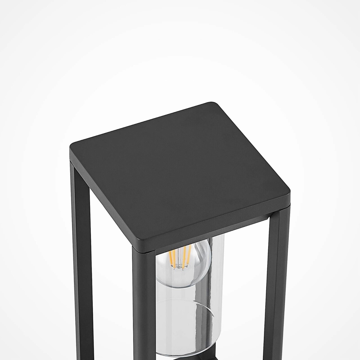 Lindby Estami pedestal lamp, 35 cm, dark grey