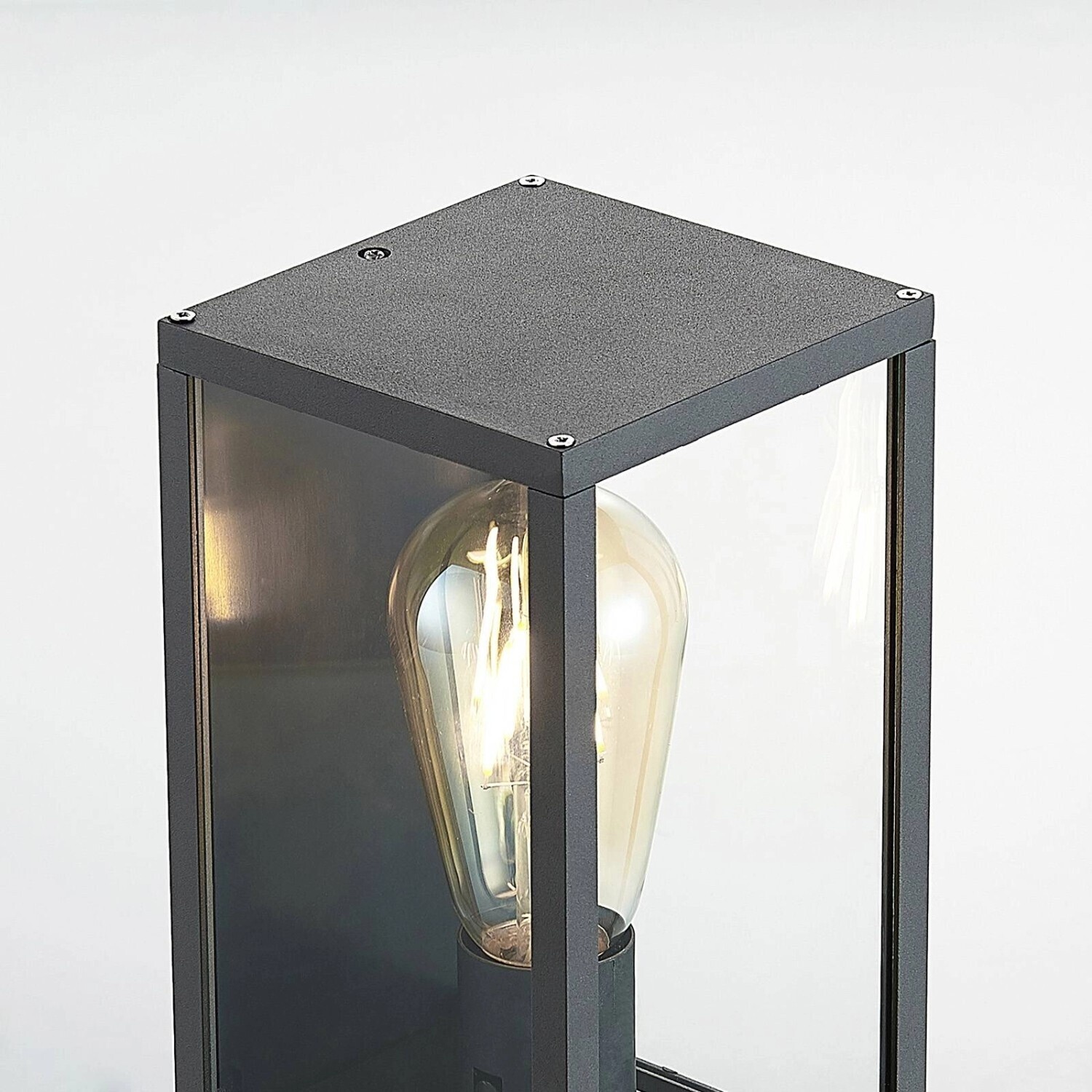Lindby Filimon outdoor wall lamp in dark grey, E27