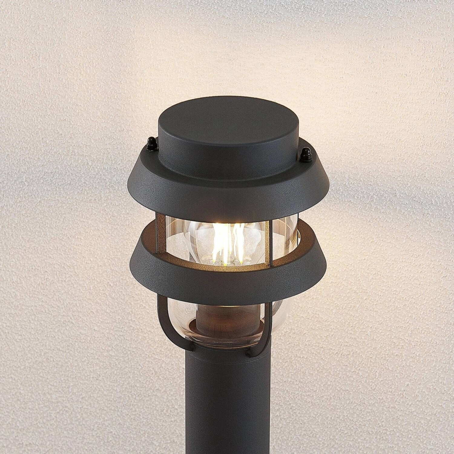 Lindby Alvaro bollard light in dark grey, 60 cm
