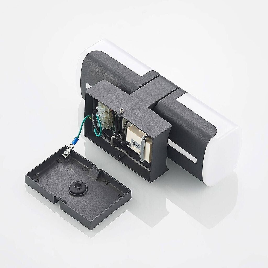 Lindby Jasiah LED outdoor wall light rotatable sensor