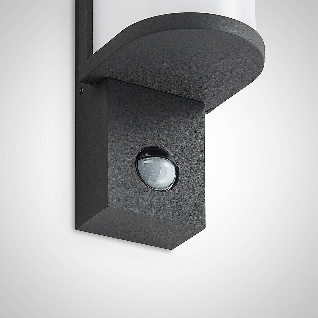 Lucande Jokum LED outdoor wall lamp, IP54, sensor