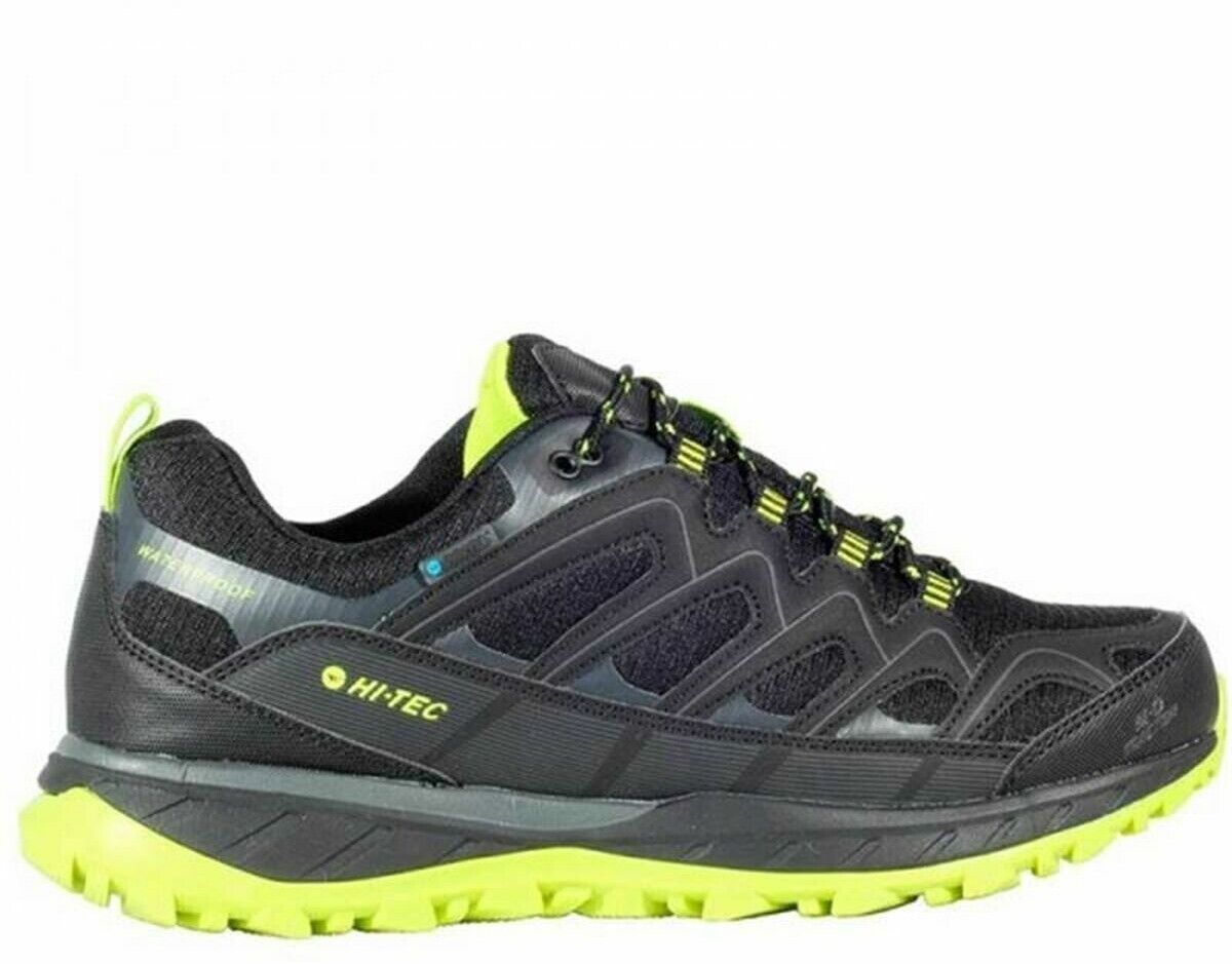 Hi-Tec Lander Low Wp Hiking Shoes black/charcoal/lime punch