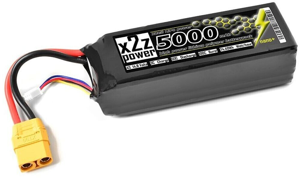 X2Z Power LiPo Akku 50C 5000Mah 4S 14,8V XT90 Stecker (X2Z-2889X-XT90) ab  44,99 €