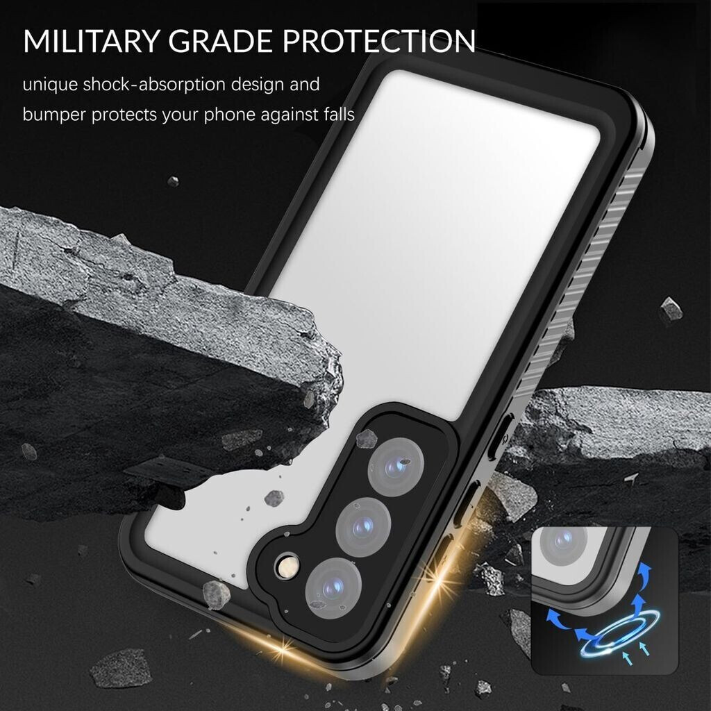 Wigento Für Samsung Galaxy S23 360 Grad Full Body Wasserdichte Handy Tasche  Hülle Schutz Etuis Schwarz Neu ab 8,45 €