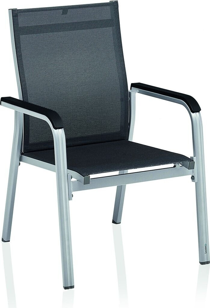 Kettler Basic+ Premium Stapelsessel Aluminium/Textilene silber/lakritz