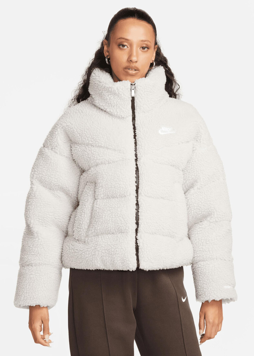 Nike Therma-fit City Sherpa Jacket light bone/black/white