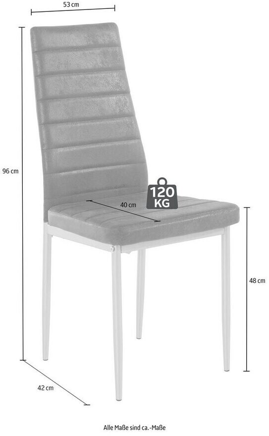 INOSIGN Essgruppe 0 (Set, Breite Kate( mit | x bei 5-tlg), 4 cm 220,89 Stuhl AntikWeiß/Hellgrau) € ab und Preisvergleich Lynn 120 Esstisch