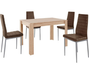 INOSIGN Essgruppe 0 (Set, 5-tlg), mit Esstisch Lynn Breite 120 cm und 4 x  Stuhl Kate( eichefarben/braun) ab 265,07 € | Preisvergleich bei