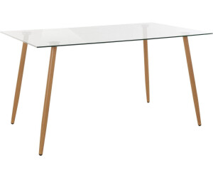 INOSIGN Essgruppe Miller (Set, 5-tlg), | Weiß( mit Eckiger Preisvergleich Glastisch Stühlen bei 254,99 Weiß) 4 (Kunststoffschale), € ab