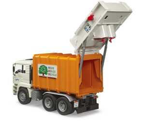 bruder 03760 - Man TGS Müll-LKW mit 2 Mülltonnen - 1:16 Fahrzeuge, Müllauto  Spielzeug, Müllabfuhr, Müllwagen: : Spielzeug