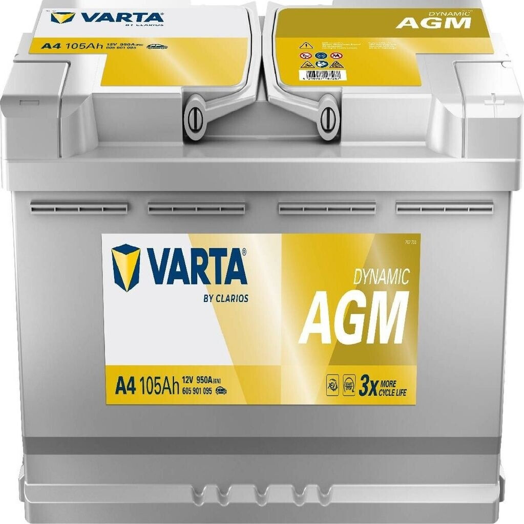 VARTA A4 Silver Dynamic AGM 12V 105Ah