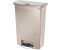Rubbermaid Tret-Abfallbehälter Slim Jim® mit Pedal an der Breitseite, Kunststoff, 90 l, beige