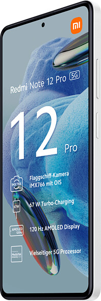 Móvil - Redmi Note 12 Pro XIAOMI, Blanco, 128 GB, 6 GB, 6,67