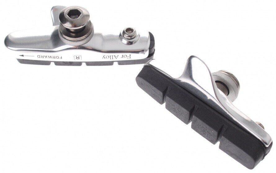 Promax V Bremse Bremsklötze 55 x 11 mm silber / schwarz 2 Stück