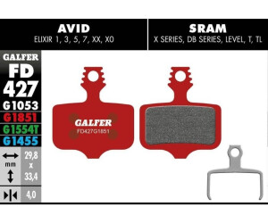 4 Juegos Balatas Sram Avid Elixir R Cr Mag 1/3/5/7/9/x.0/xx | Envío gratis