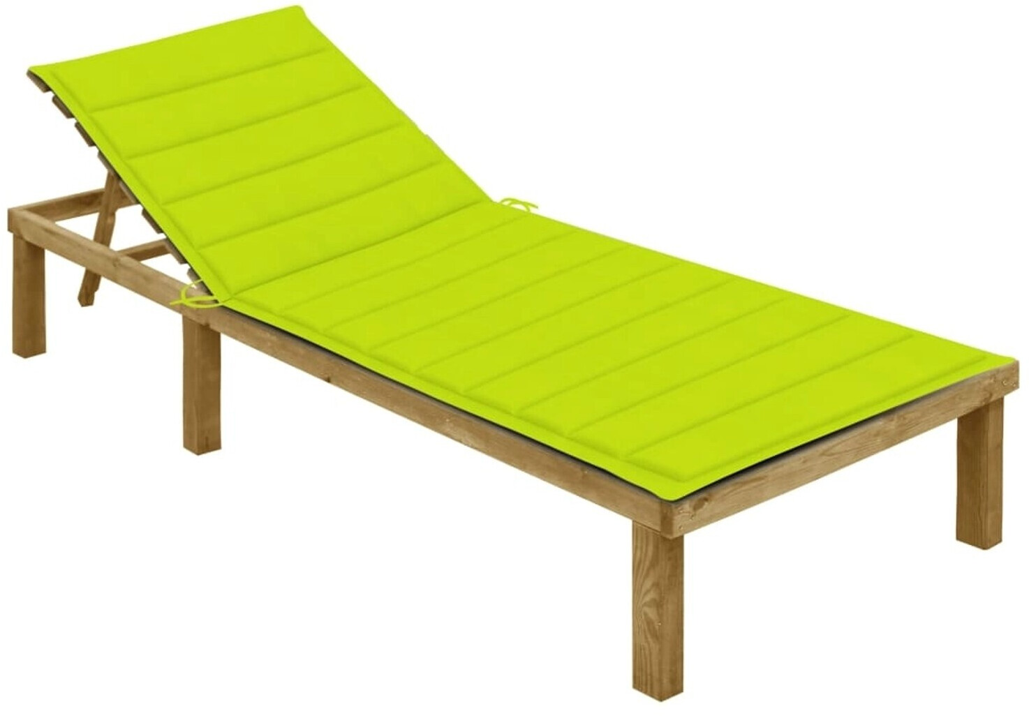 vidaXL Sonnenliege mit Hellgrüner Auflage Imprägniertes Kiefernholz grün (3065830)