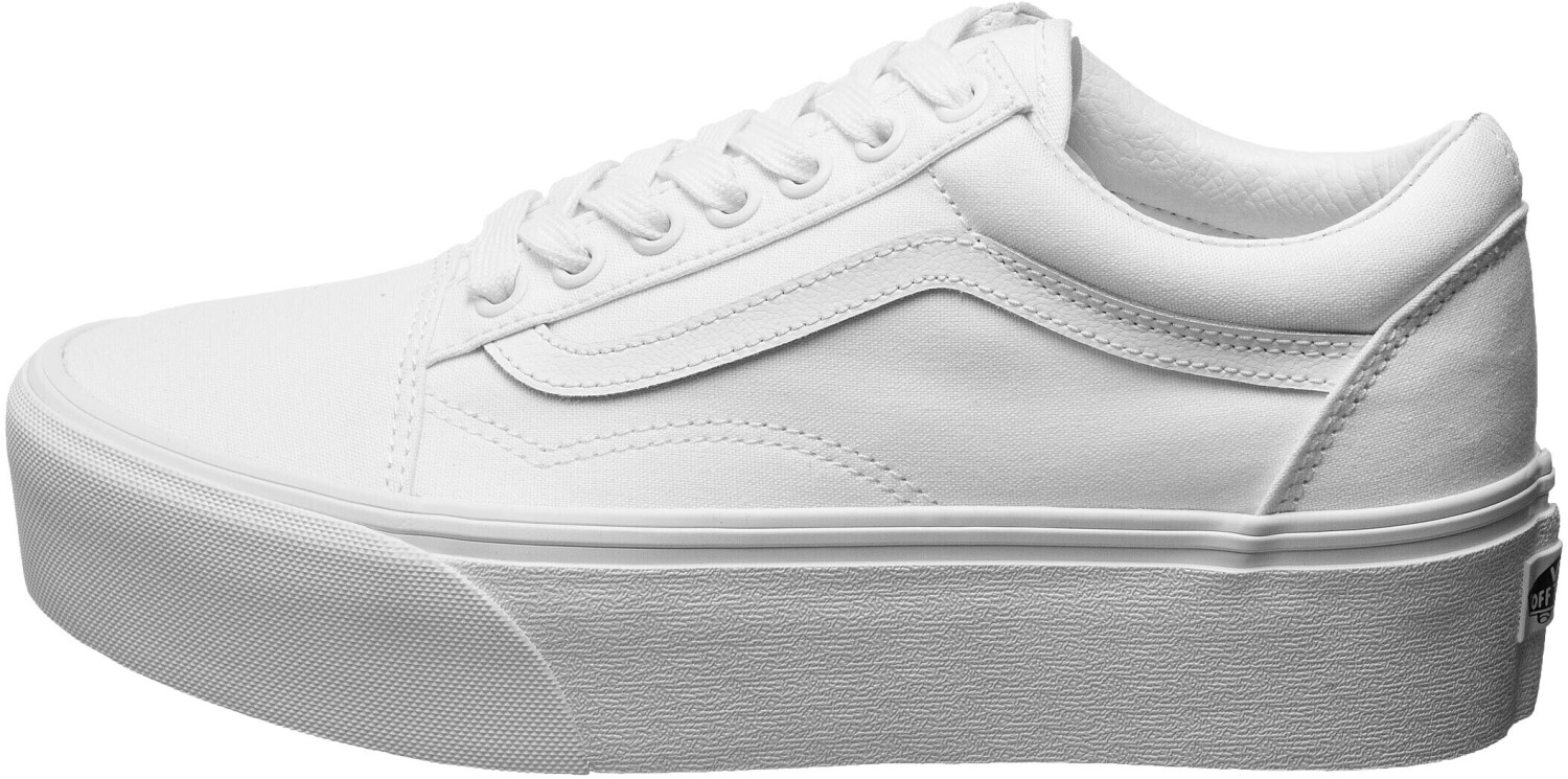 Vans old skool total white top