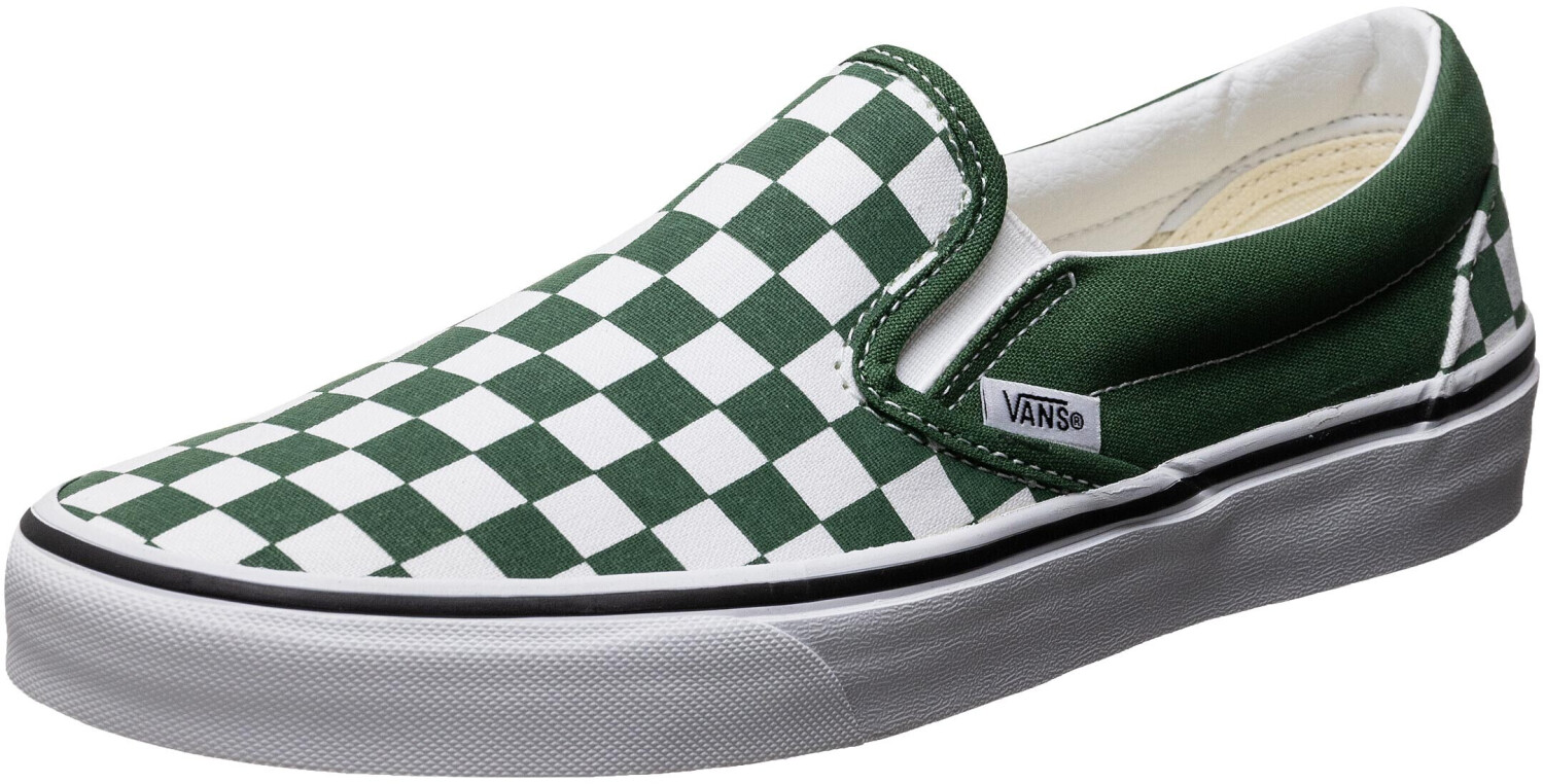 Green and discount black checkerboard vans