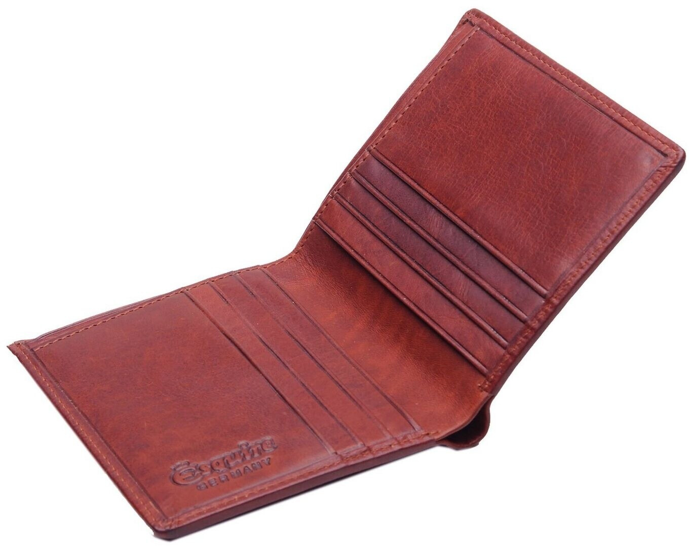 Esquire Portafoglio Da Donna 12430802 In Pelle Marrone - Dimensioni 19x10 Cm, Stile Classico