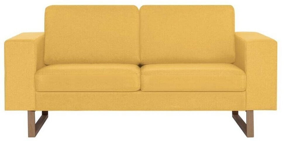 vidaXL 2-Seater Sofa Bed 156 cm yellow