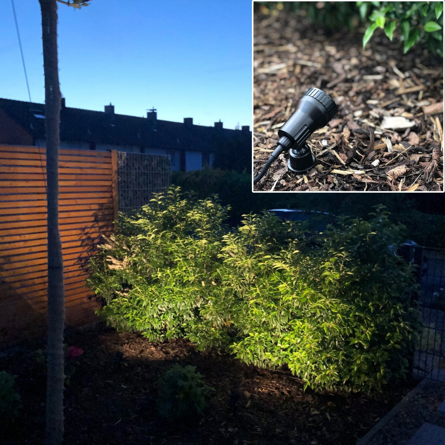 B.K.Licht 2x garden spotlight LED ground spike IP44 outdoor halogen