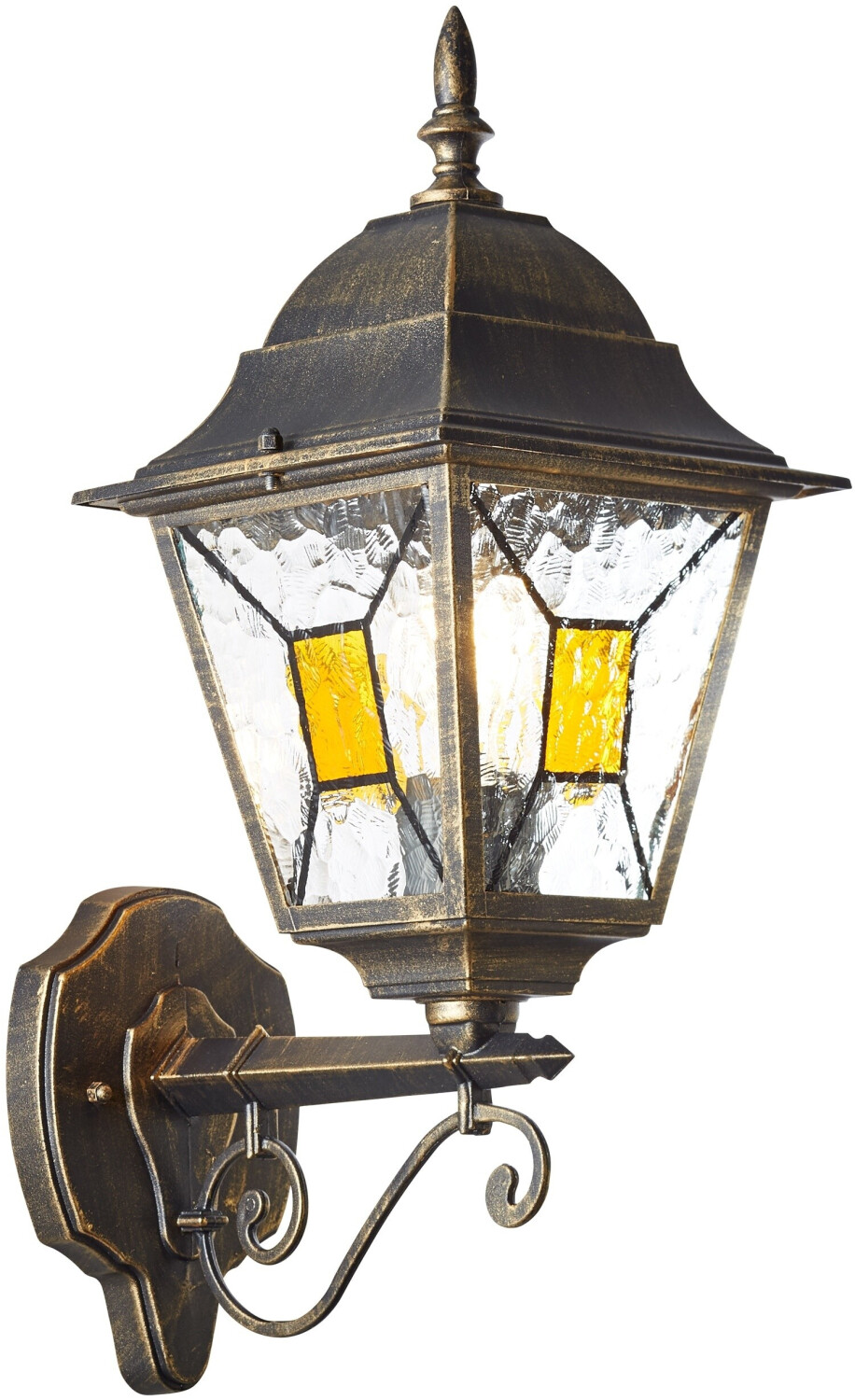 Brilliant Janel outdoor wall light black gold 1x A60, E27, 60W, suitable for normal lamps (not included)