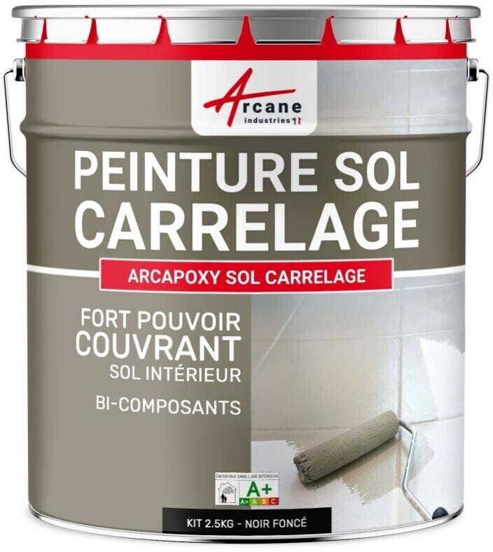 Arcane Industries Peinture sol carrelage 2,5 kg noir foncé RAL 9005