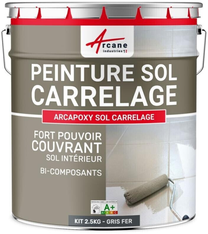 Arcane Industries Peinture sol carrelage 2,5 kg gris fer RAL 7011