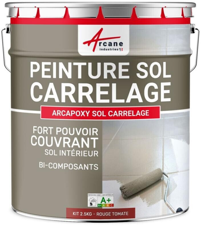 Arcane Industries Peinture sol carrelage 1 kg rouge tomate RAL 3013