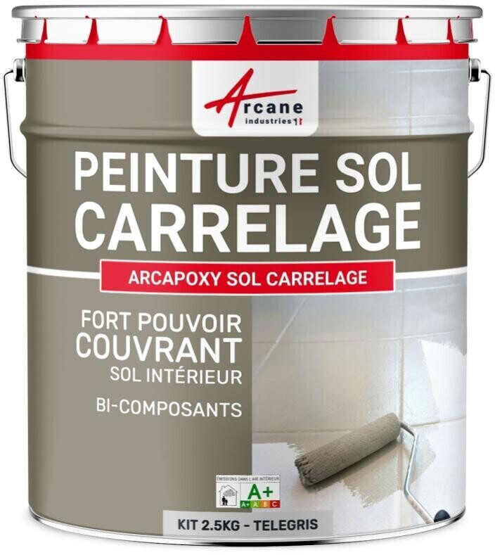 Arcane Industries Peinture sol carrelage 2,5 kg telegris RAL 7047