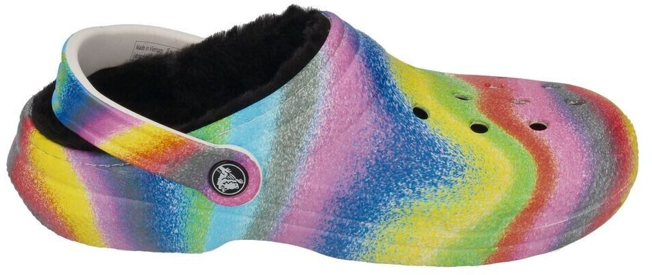Crocs Classic Fur Lined Spray Dye Clog white/multi