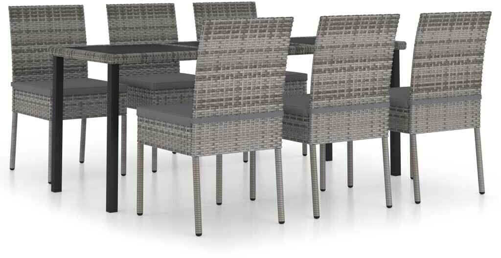 vidaXL Ensemble de salle à manger de jardin 7 pcs résine tressée