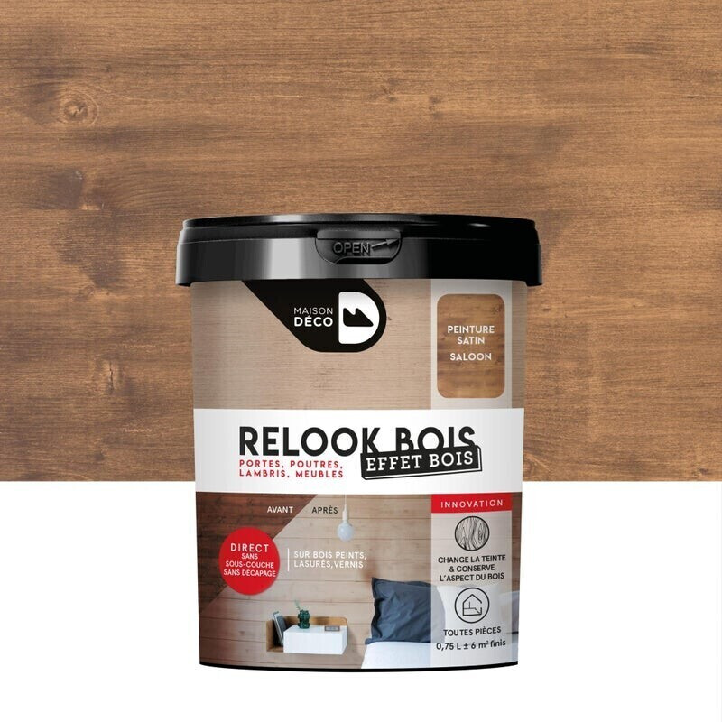 Maison Deco Relook bois Effet bois 0,75 L saloon
