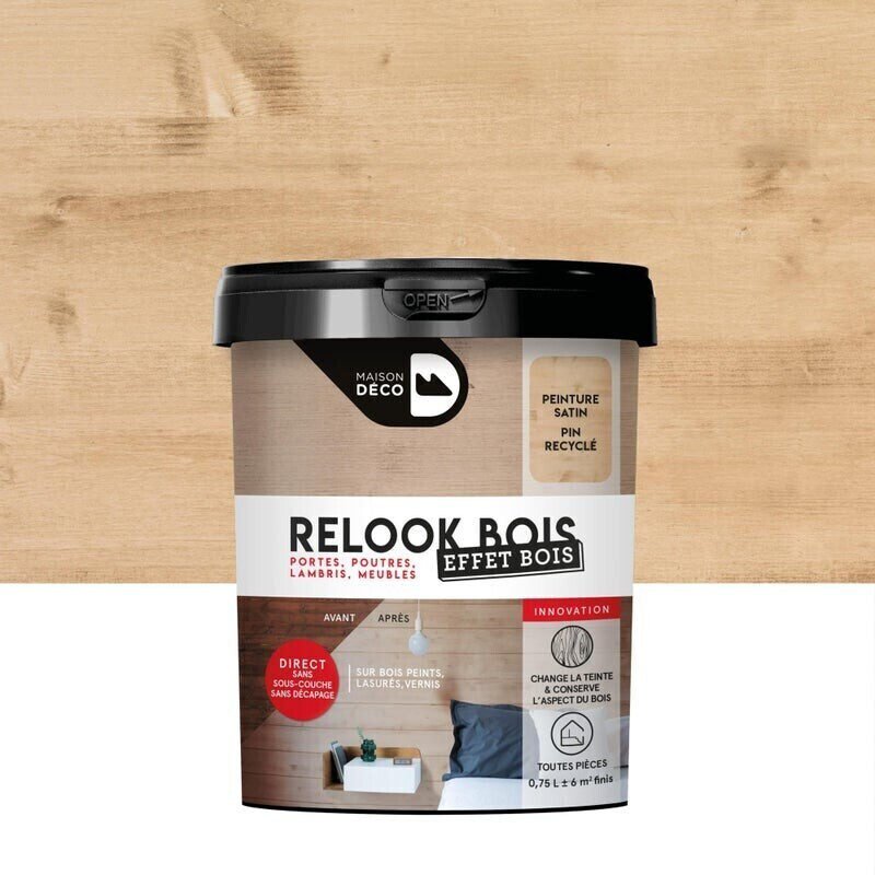 Maison Deco Relook bois Effet bois 0,75 L pin recyclé