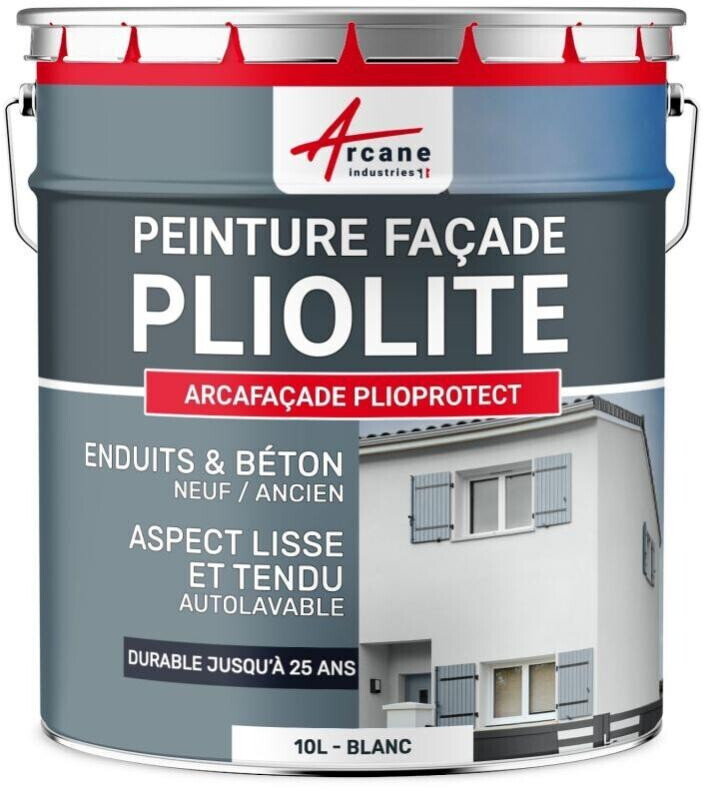 Arcane Industries Arcafaçade Plioprotect Peinture façade pliolite 10 L blanc RAL 9003
