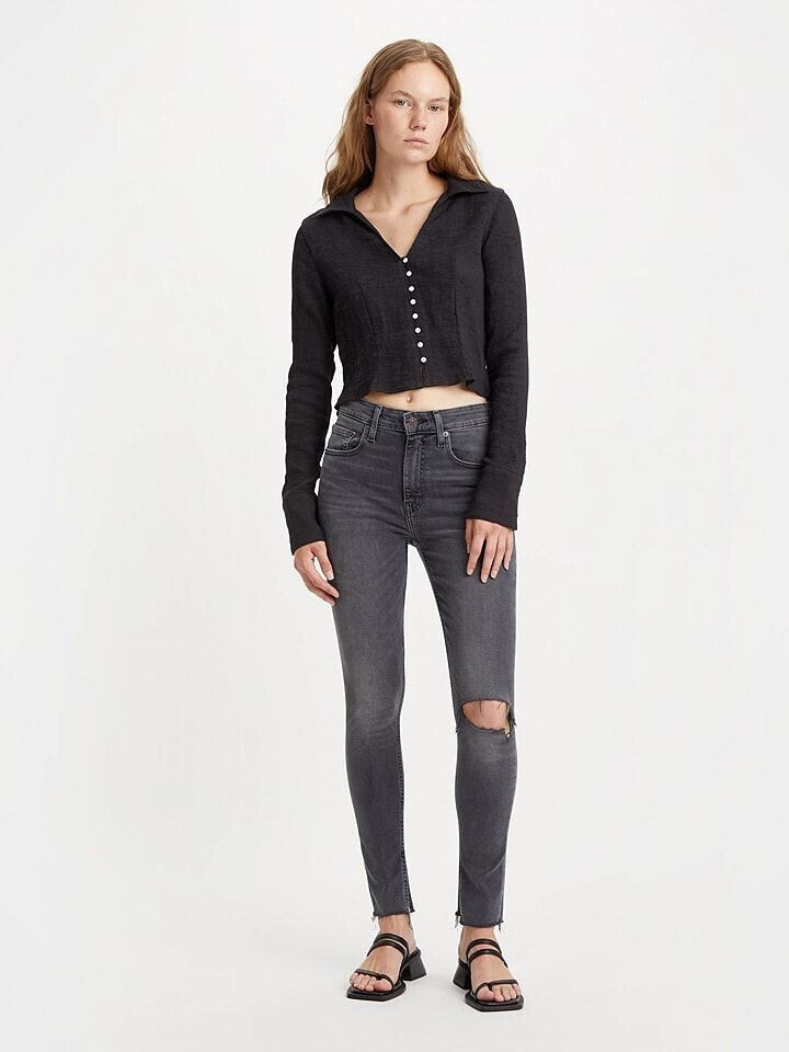Levi's Jeans 721 Split Hem (A4706) black destructed