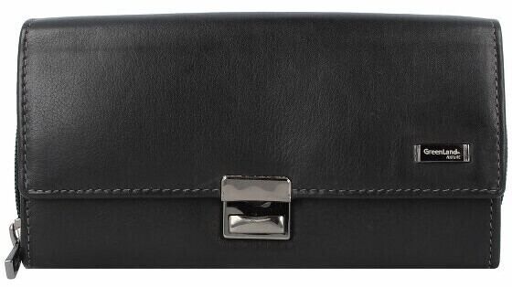Greenland Black Nappa Waiters Purse Wallet RFID black (3030)