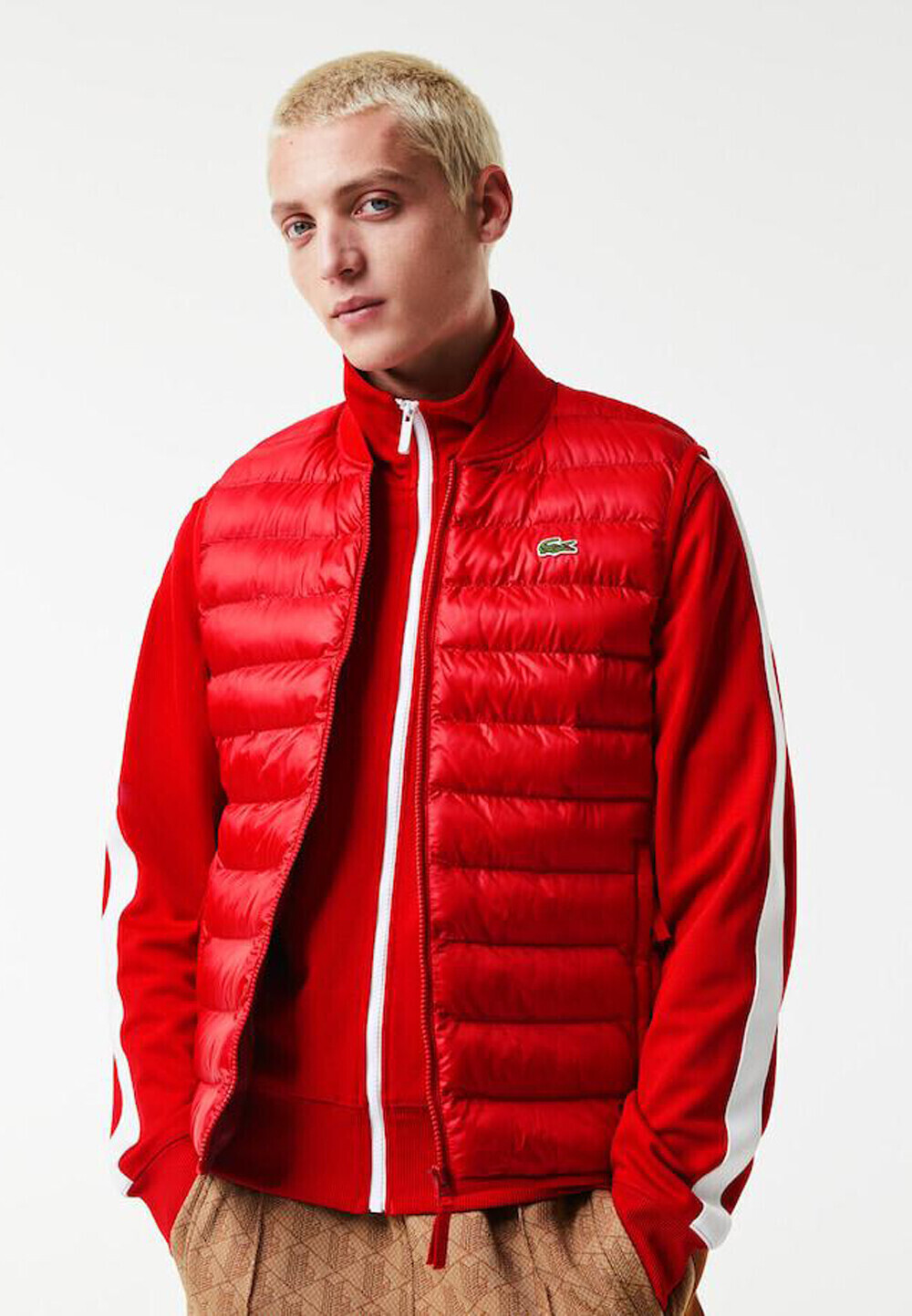 Red lacoste hot sale jacket